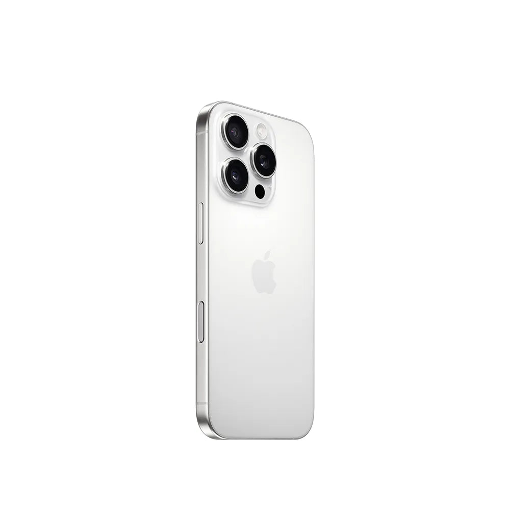 iPhone 16 Pro semi nuevo color titanio blanco vista lateral - nixBlix Colombia #Color_Titanio Blanco