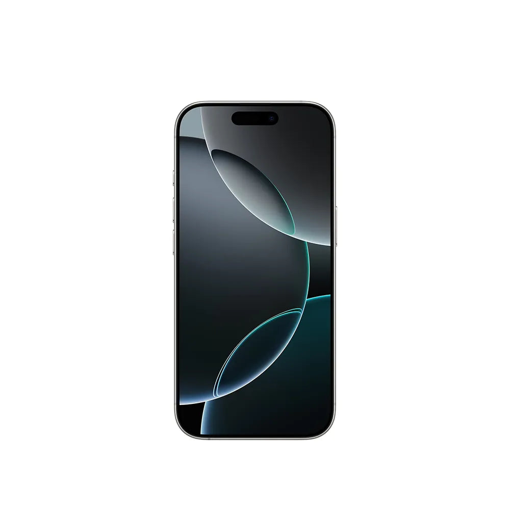 iPhone 16 Pro semi nuevo color titanio blanco, vista pantalla frontal – nixBlix Colombia #Color_Titanio Blanco