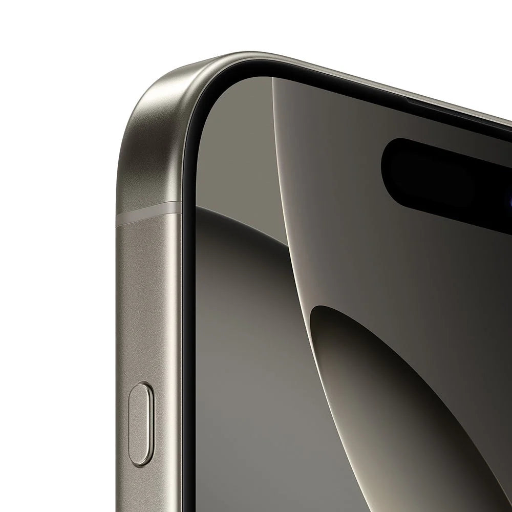 iPhone 16 Pro semi nuevo color titanio natural, vista frontal esquina – nixBlix Colombia #Color_Titanio Natural