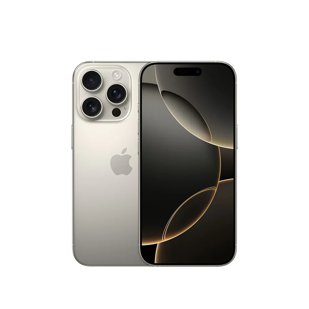 iPhone 16 Pro semi nuevo color titanio natural, vista frontal – nixBlix Colombia #Color_Titanio Natural