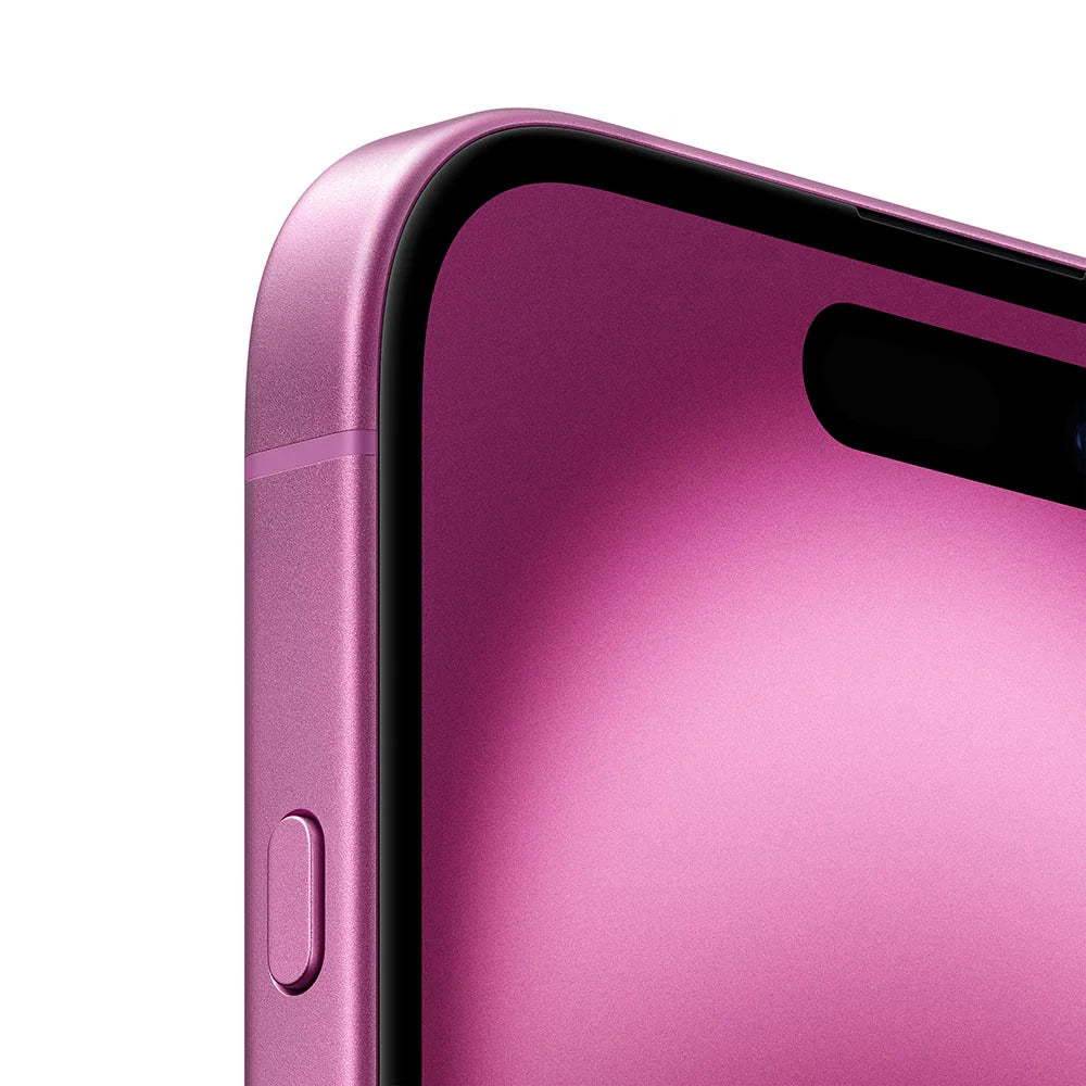 iPhone 16 semi nuevo color rosa, vista frontal esquina – nixBlix Colombia #Color_Rosa