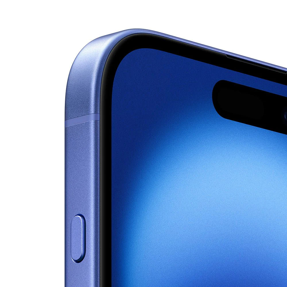 iPhone 16 semi nuevo color ultramarino, vista frontal esquina – nixBlix Colombia #Color_Ultramarino