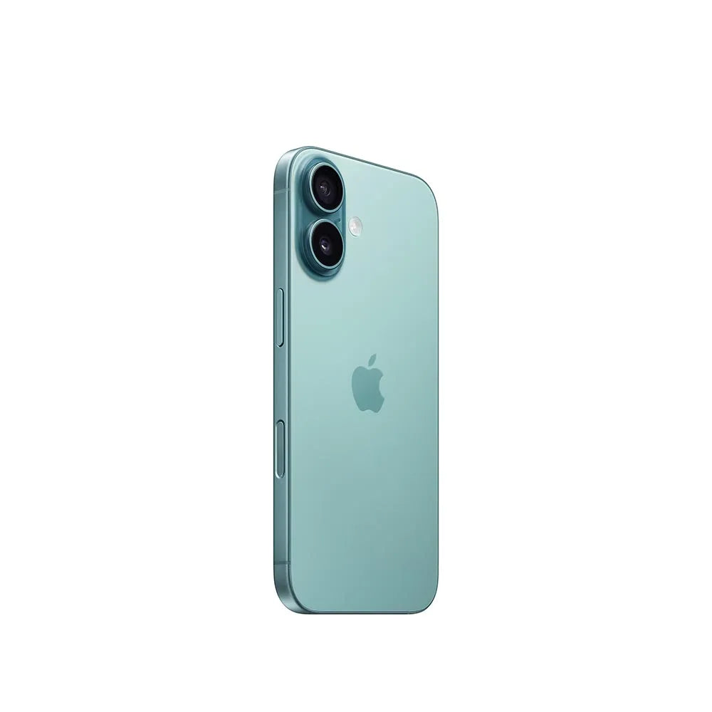 iPhone 16 semi nuevo color verde azulado, vista lateral – nixBlix Colombia #Color_Verde Azulado