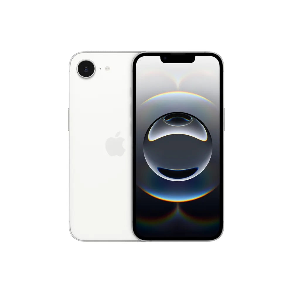 iPhone 16e semi nuevo color blanco, vista frontal – nixBlix Colombia #Color_Blanco